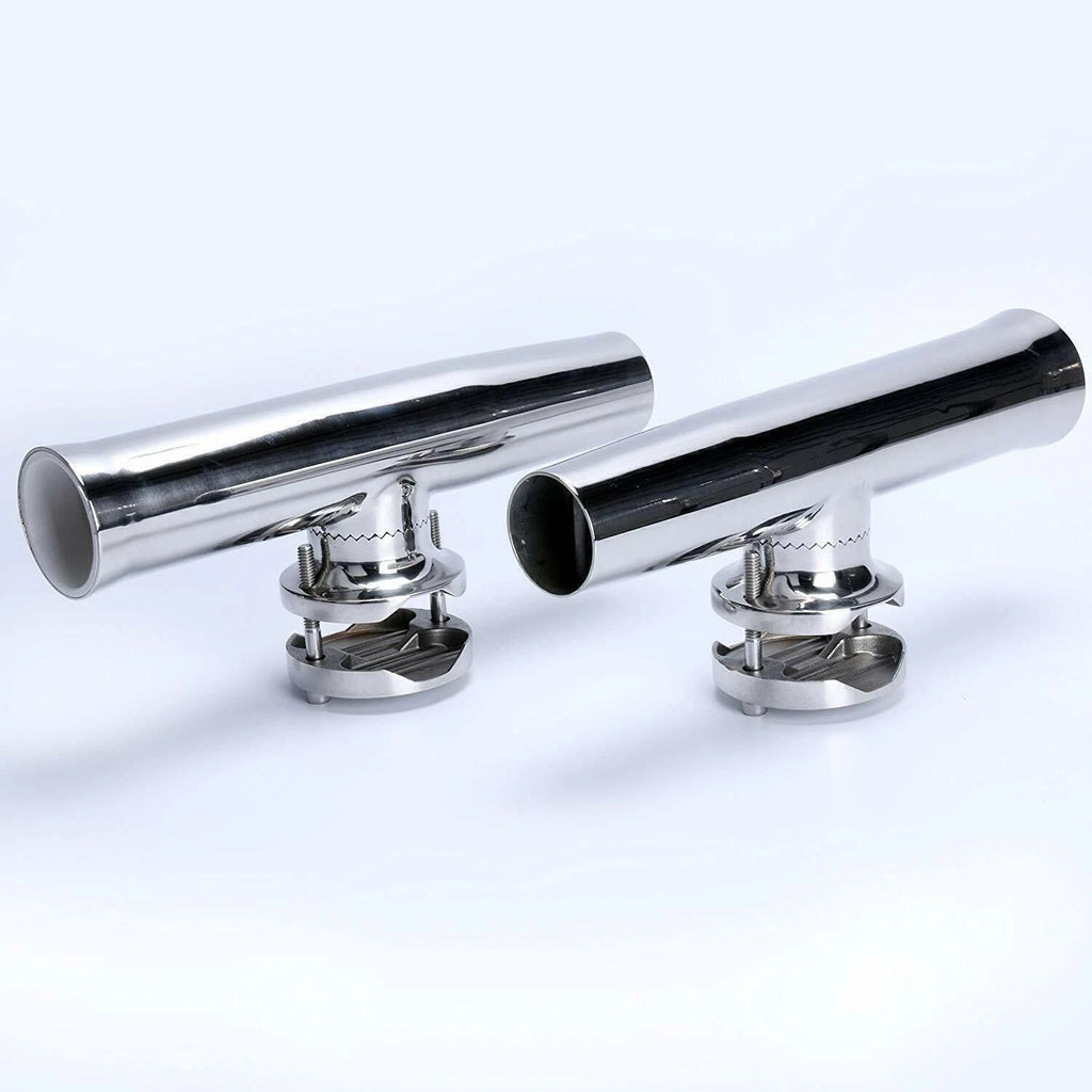 4X Stainless Steel Fishing Rod Holder Clamp for Boat 1-1/4" - 2"