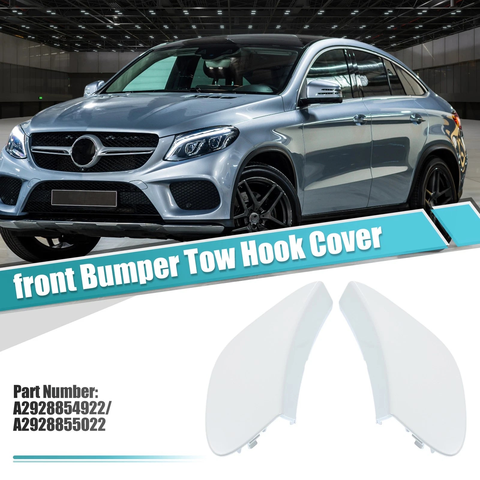 Front Bumper Tow Hook Cover Pair for Mercedes-Benz GLE 400 (2016–2019)
