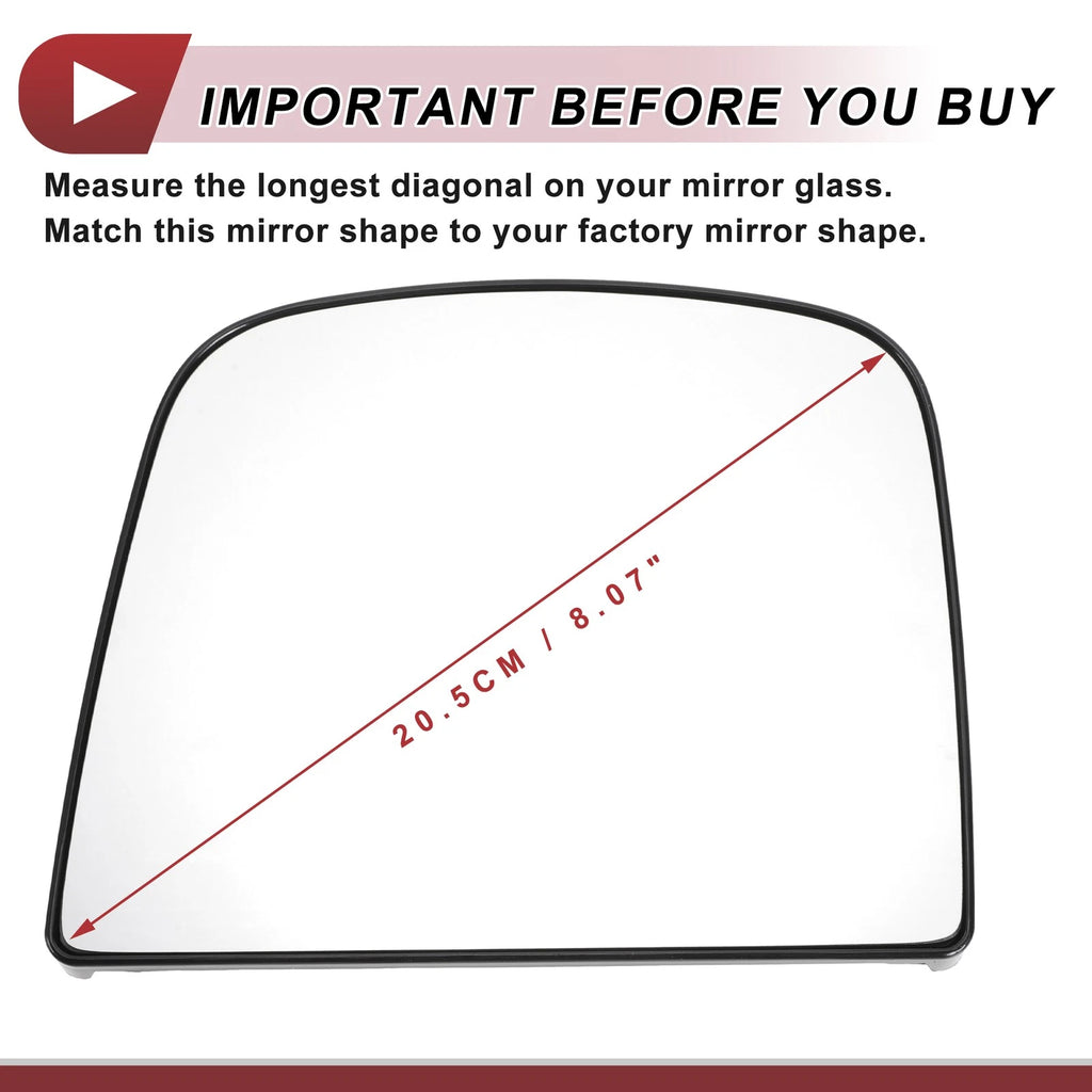 Heated Driver Side Upper Mirror Glass Replacement for Chevrolet (2014–2019)