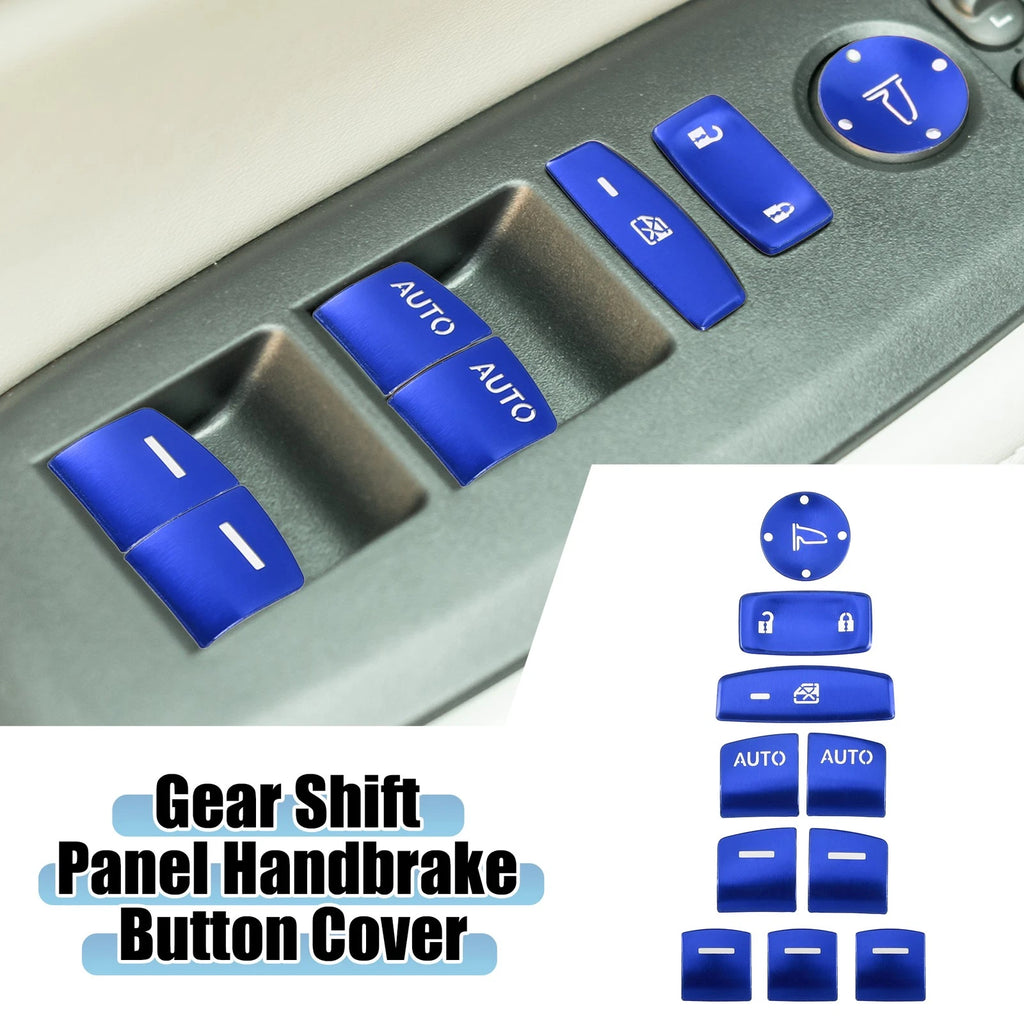 10PCS Master Power Window Switch Button Cover Replacement for Honda Accord (2018–2022) Blue