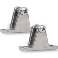 2X Bimini Top Hardware 90 Degree Deck Hinge with Screw Pin, Stainless Steel