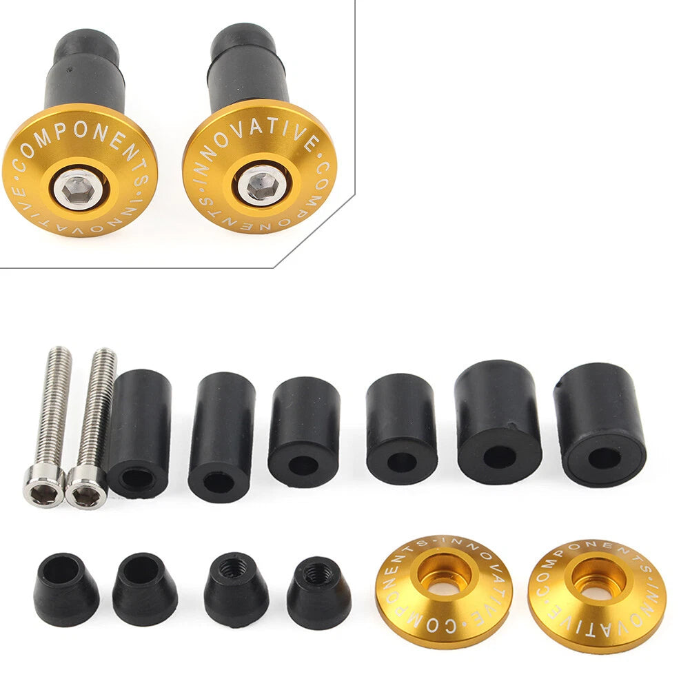 Pair Handlebar End Cap Plugs for Dirt Bike (7/8")