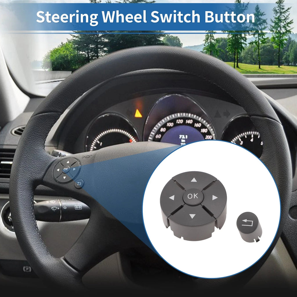 Steering Wheel Control Button Cover for Mercedes-Benz C-Class Left Side (2015–2021)