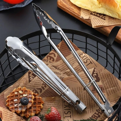 Stainless Steel Tong Tool for Kitchen Cooking Serving BBQ and Salad Tasks