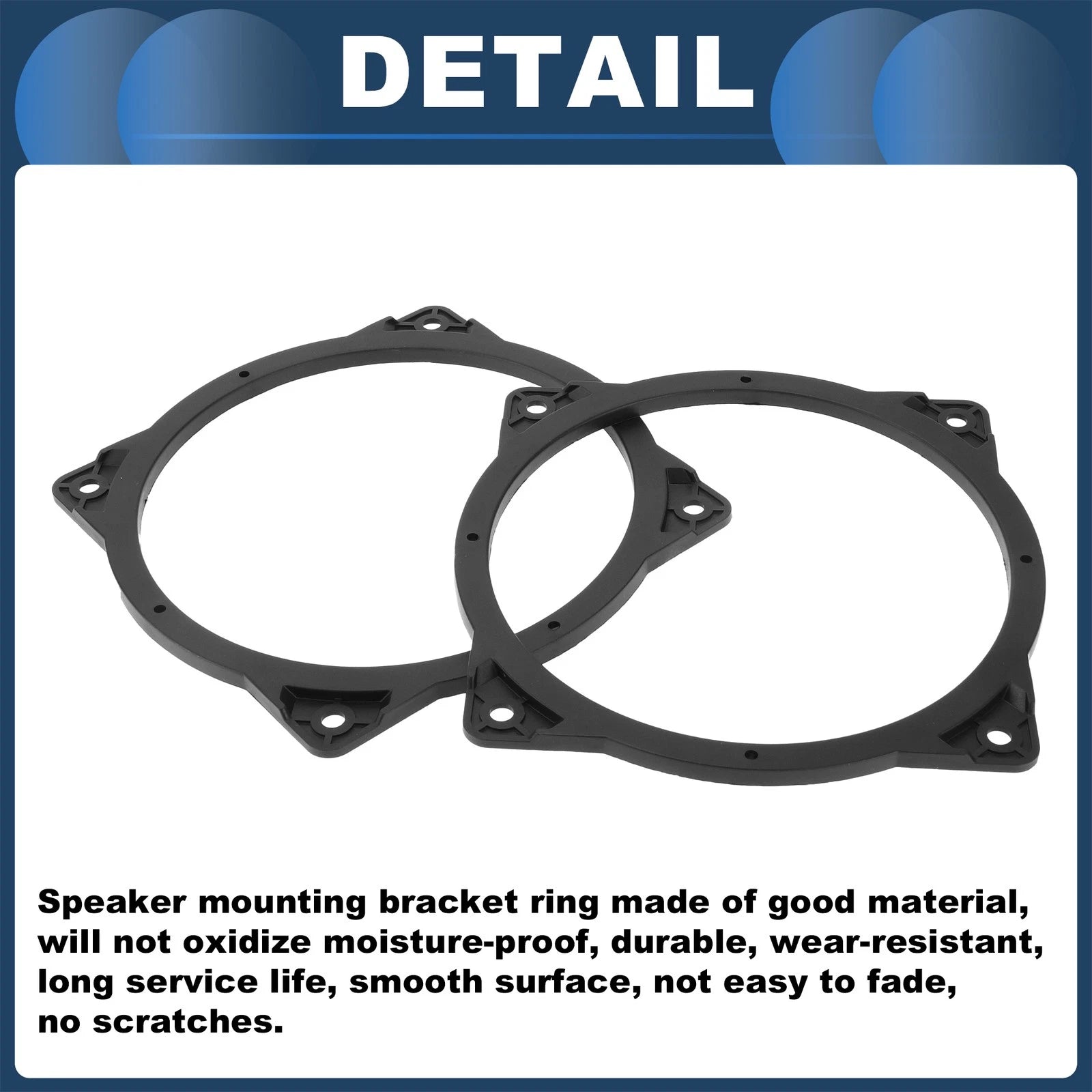 2X Speaker Spacer Ring Tweeter Adaptor for Hyundai 6.5"
