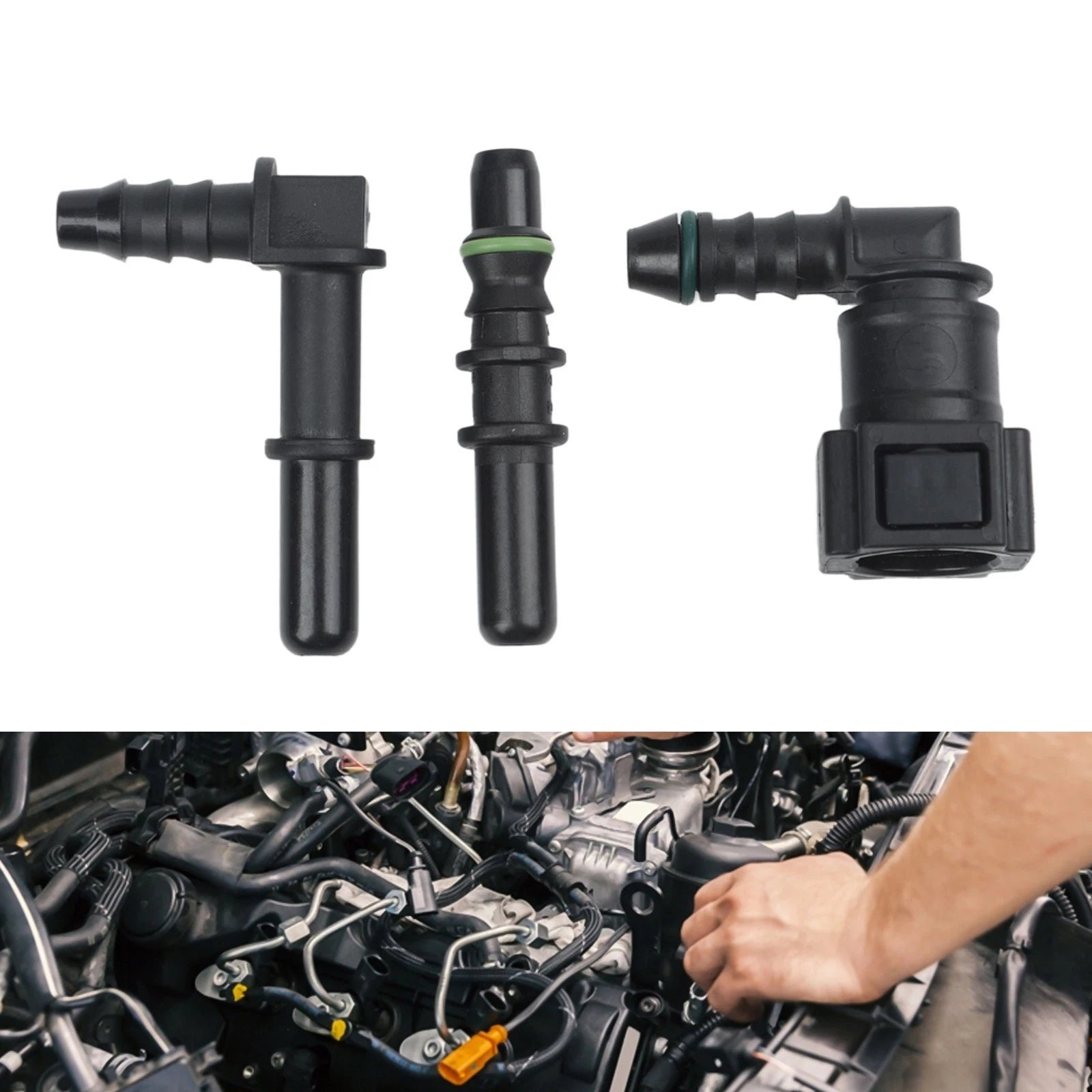 Fuel Line Hose Pipe Coupler Quick Release Set for Vehicles and SUVs
