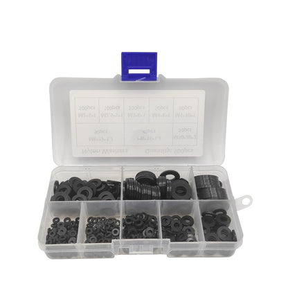 500PCS Nylon Washer Flat Assortment Set for Various Applications (8 Sizes)