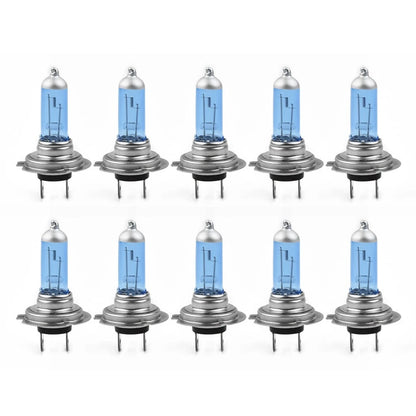 Set of 10 H7 12V 55W Halogen Headlight Bulbs for Various Makes and Models