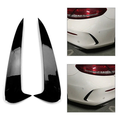 2X Rear Bumper Splitter Spoiler Air Vent for Mercedes Benz C Class Coupe (C205)
