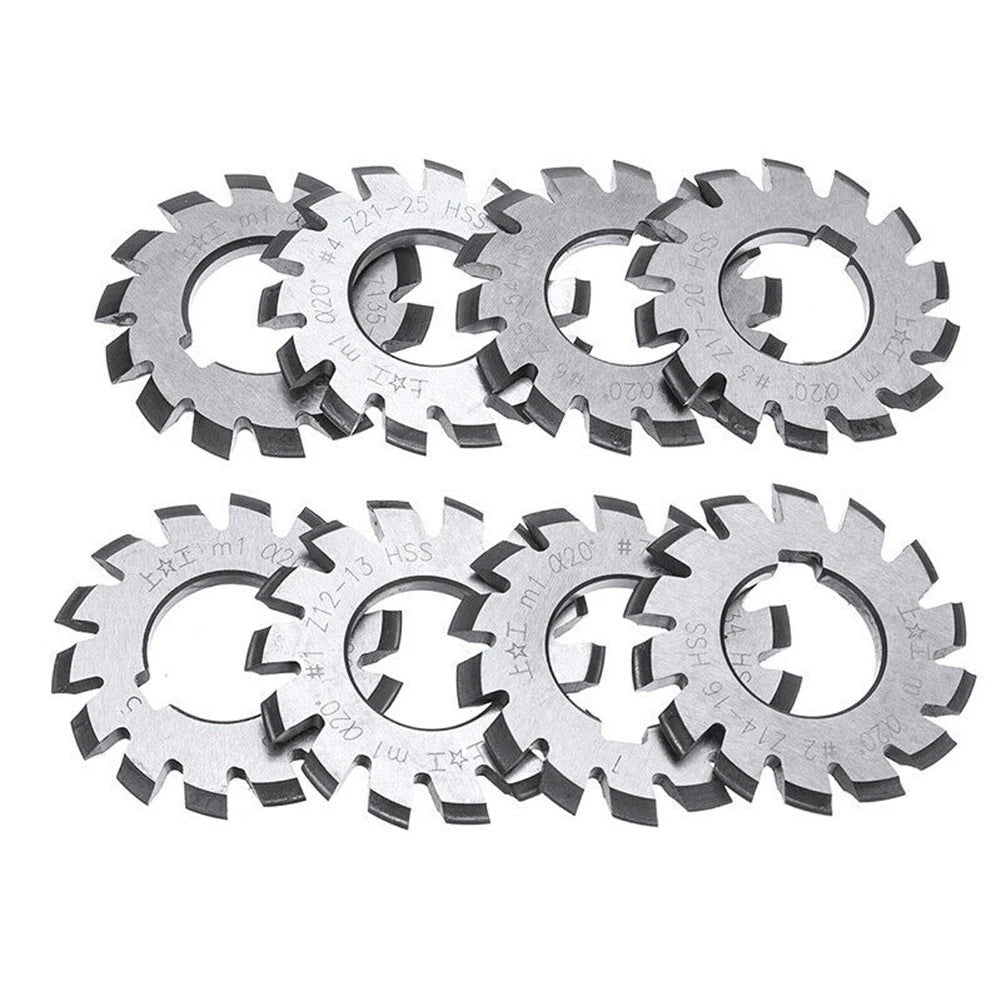 8-Piece HSS Involute Gear Cutters for Automotive Applications