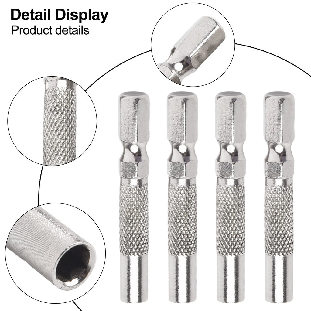 Set of 4 Hex Insert Bit Adapters for Toolbox - Chrome Vanadium Steel