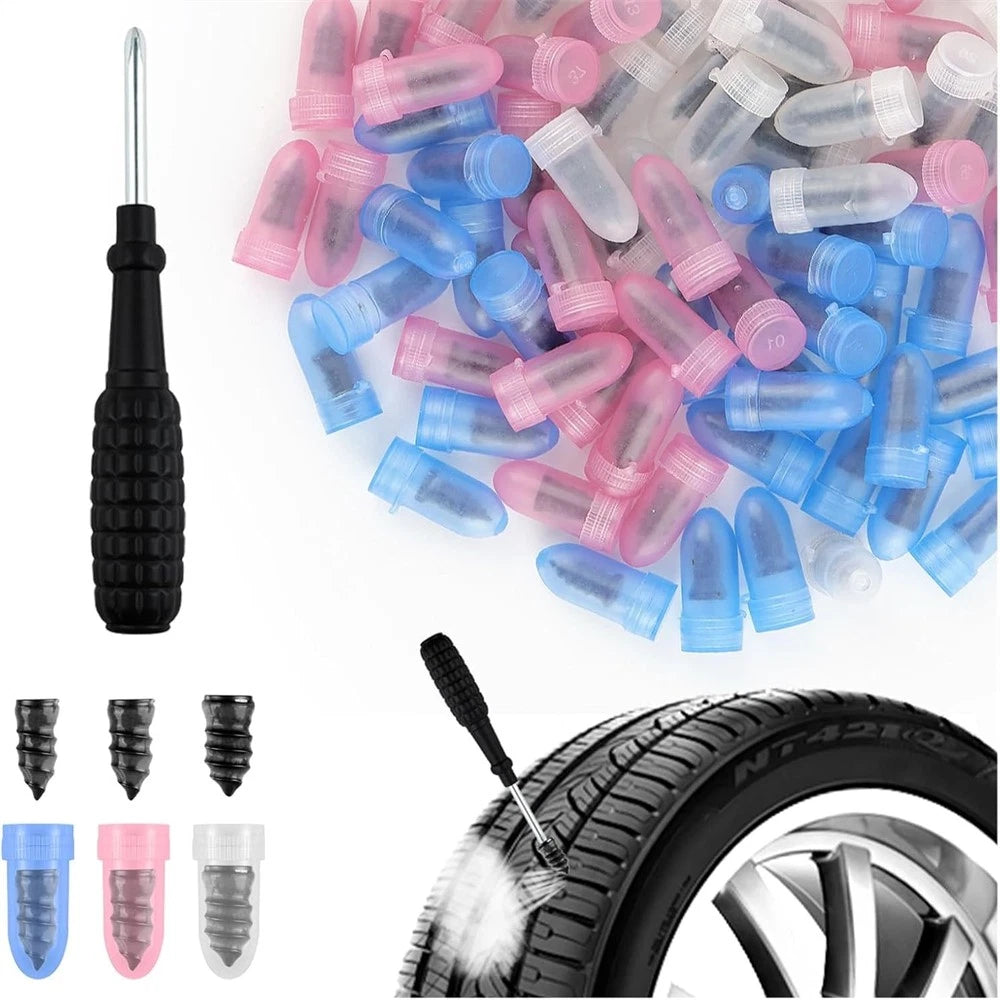 100Pcs Tire Repair Rubber Nails for Universal Use