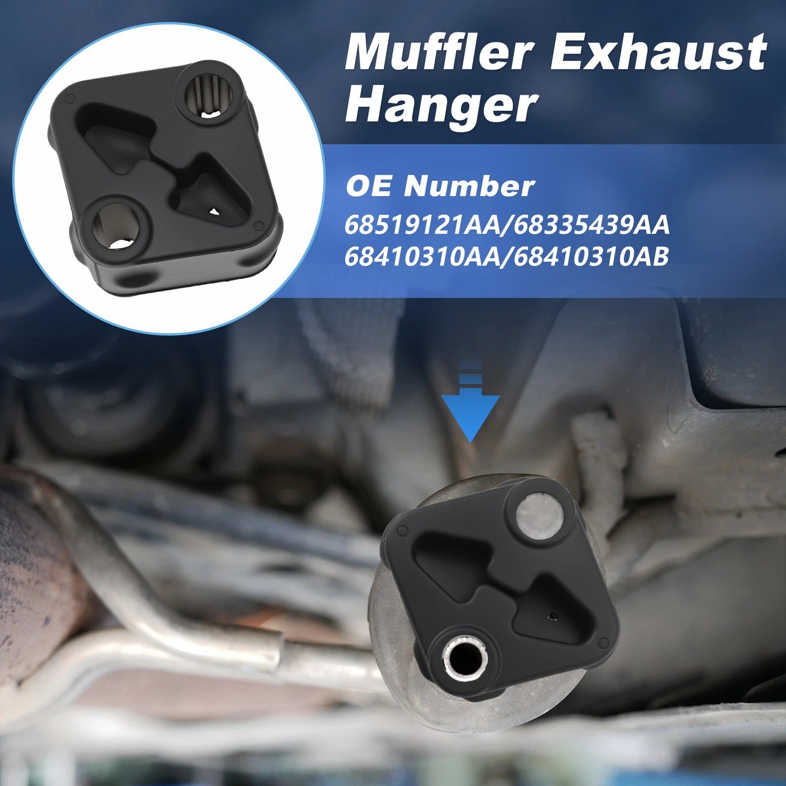 2X Exhaust Pipe Support Isolator Mufflers for Ram 1500 (2019–2025)