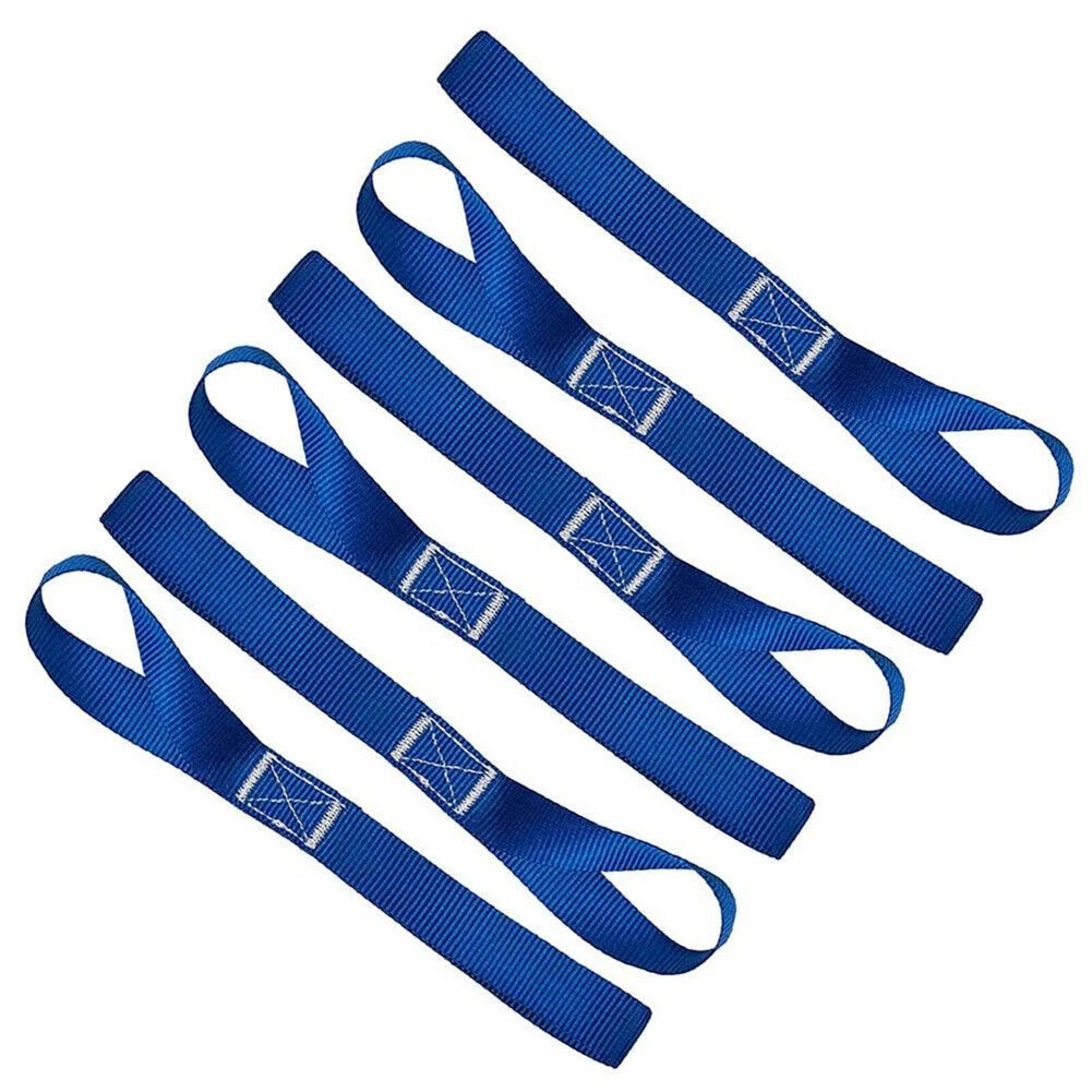 6x Blue Soft Loop Ratchet Luggage Strap Tie Down Straps Motorcycle Motorbike