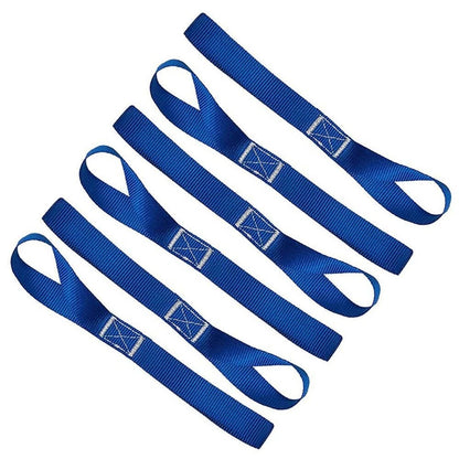 6x Blue Soft Loop Ratchet Luggage Strap Tie Down Straps Motorcycle Motorbike