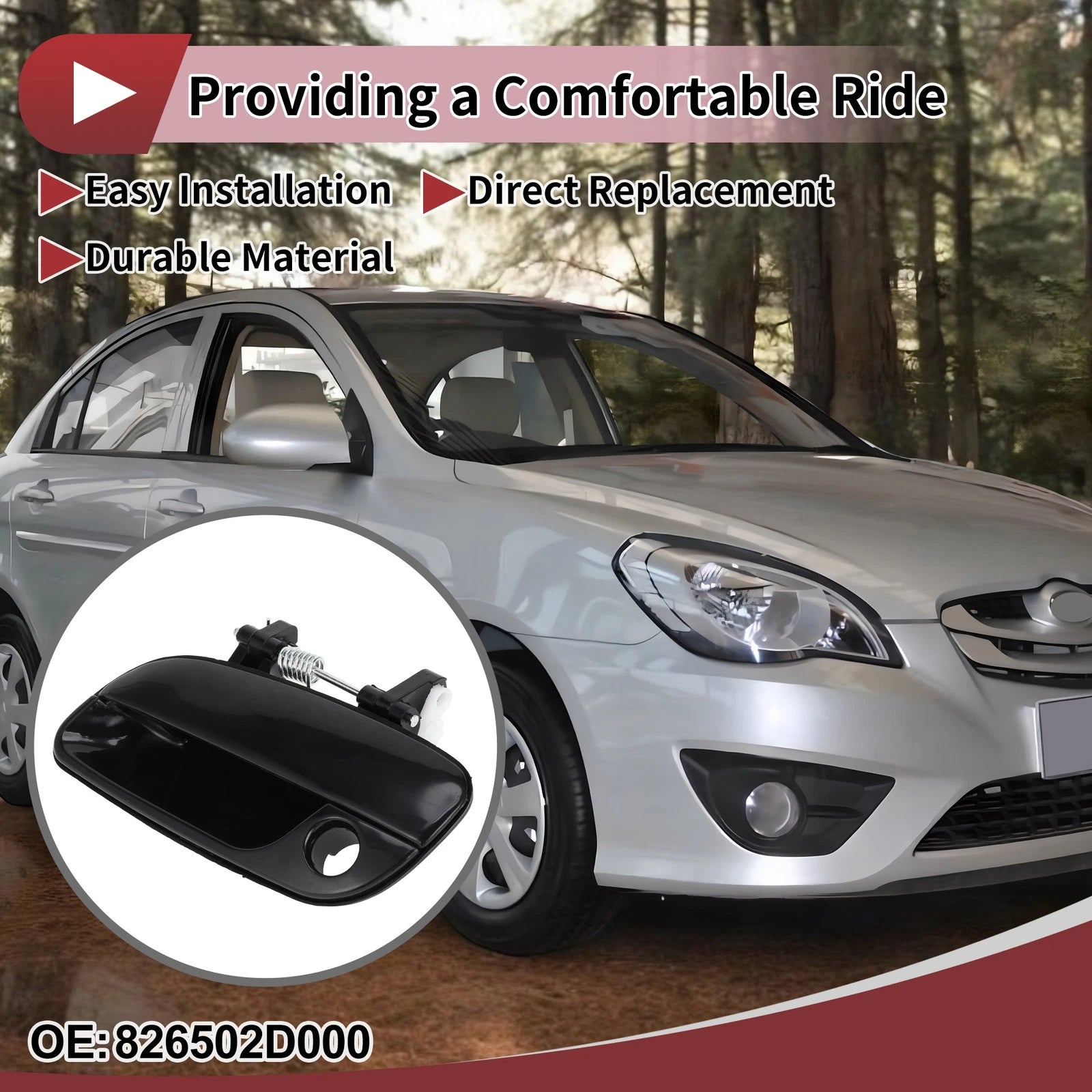 Car Exterior Door Handle Replacement for Hyundai Elantra Front Left (2005–2015)