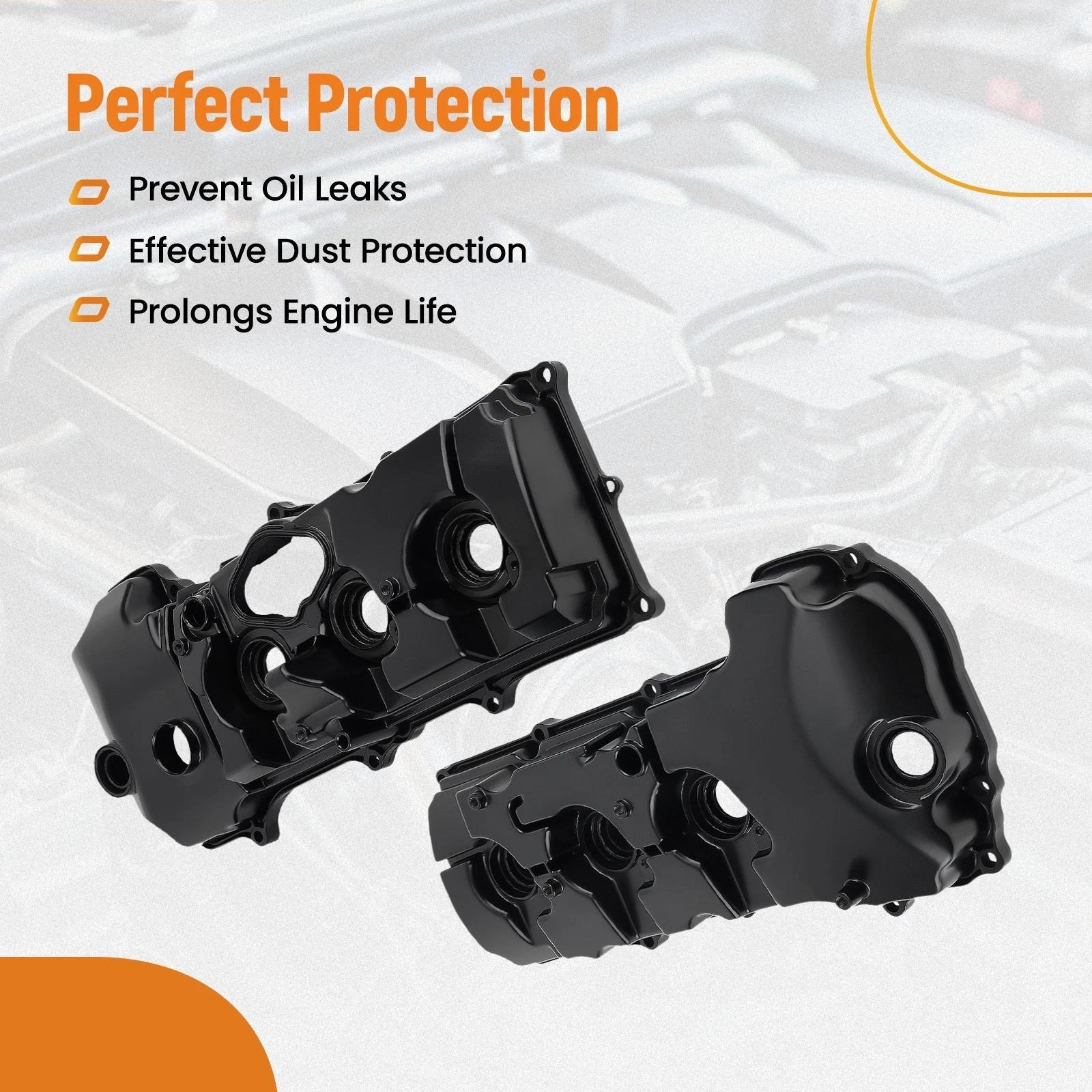2X Engine Valve Cover for Ford Explorer Taurus Flex 3.5L (2014–2019) FG1Z6582D