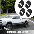 4pcs Door Lock Latch Covers Protector Stainless Steel for Dodge Black (2013–2024)