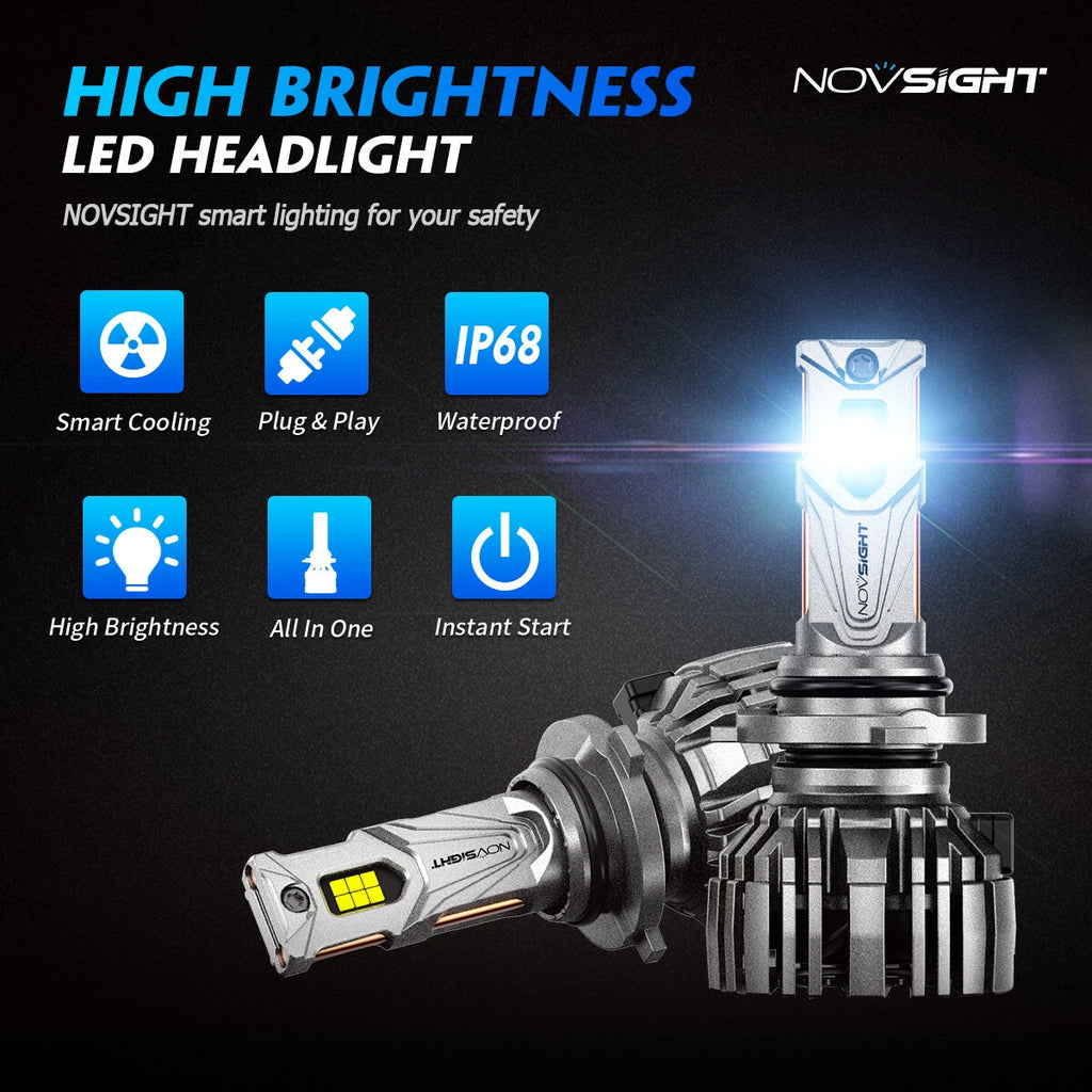 2X 9005 LED Headlight Bulbs for