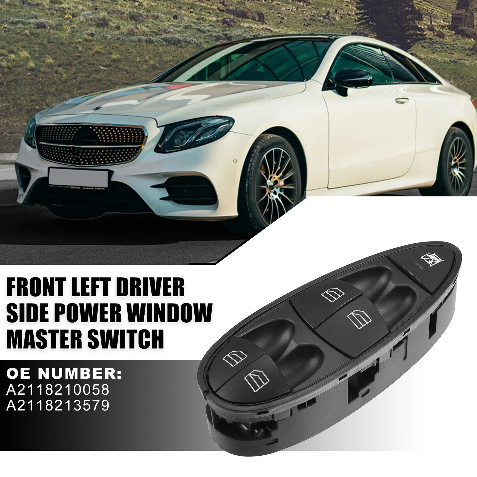 Power Window Master Switch Front Left Driver Side for Mercedes-Benz A-Class (2010–2018)