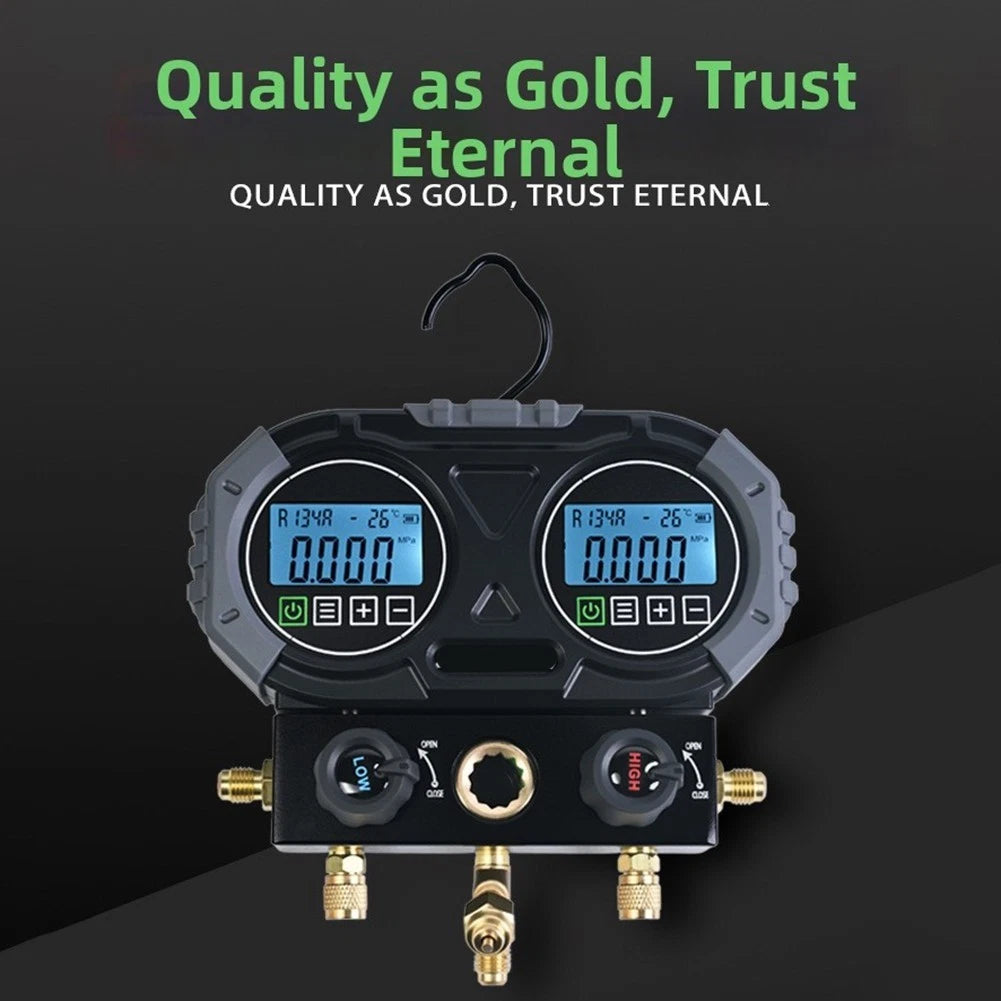 Digital Manifold Refrigeration Gauge with Auto Shutdown Feature