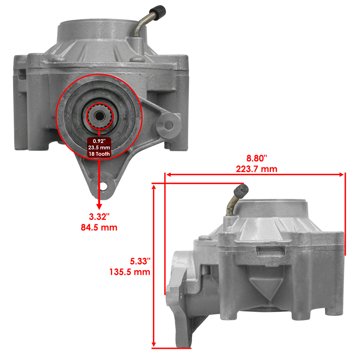 Rear Differential Gear Case Replacement for Can-Am Outlander 650 Max (2006–2012)