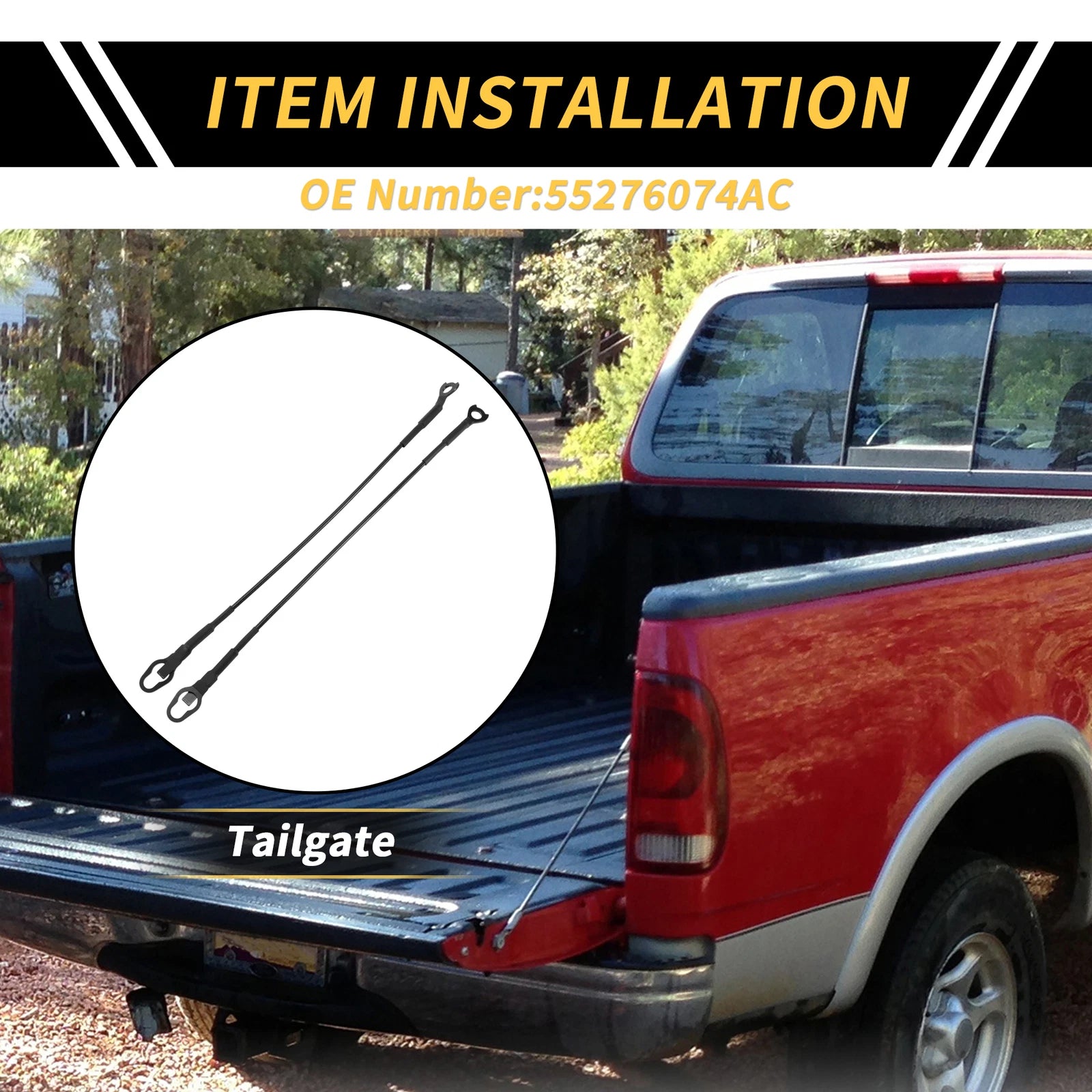 1 Pair Tailgate Cables for Dodge Ram 1500 2500 (2010–2023)