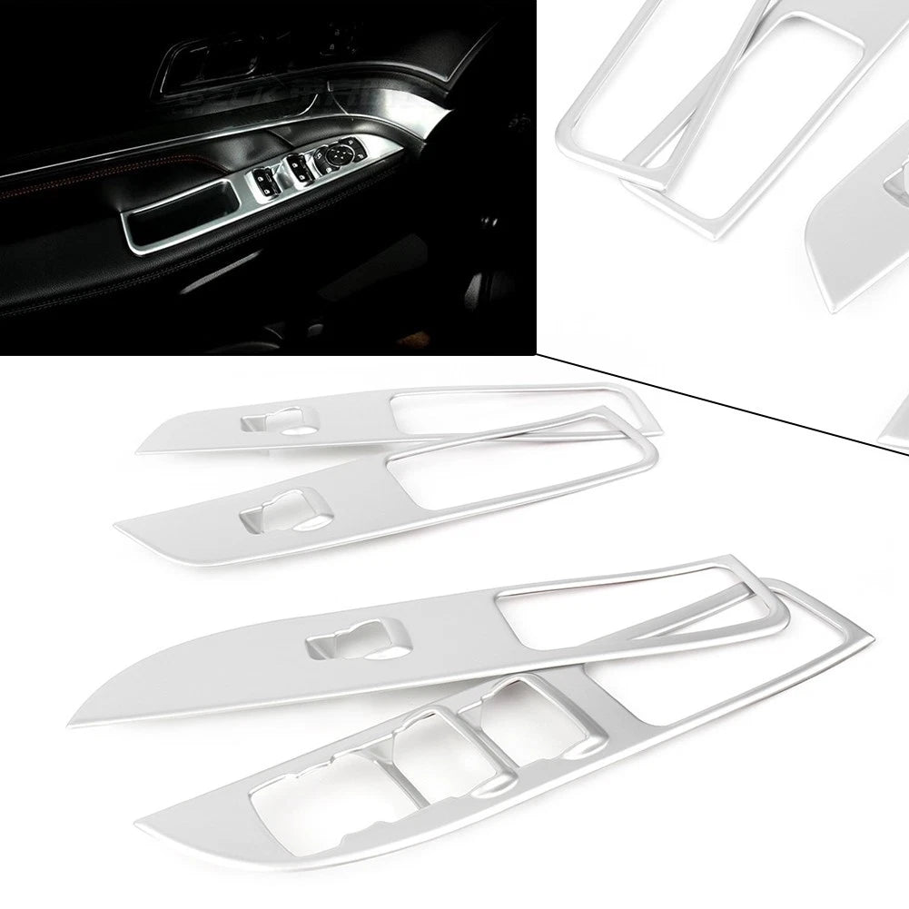 Stainless Inner Window Switch Panel Cover Trim for Ford Explorer (2016–2018)