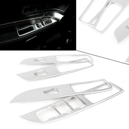 Stainless Inner Window Switch Panel Cover Trim for Ford Explorer (2016–2018)