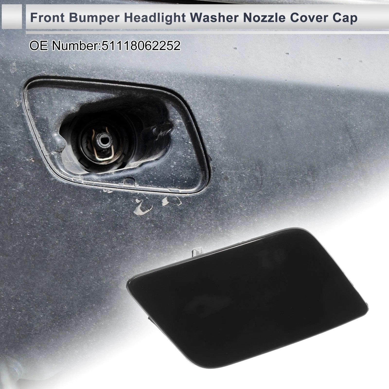 Front Right Washer Nozzle Cover Cap Replacement for BMW 335i GT xDrive (2014–2018)