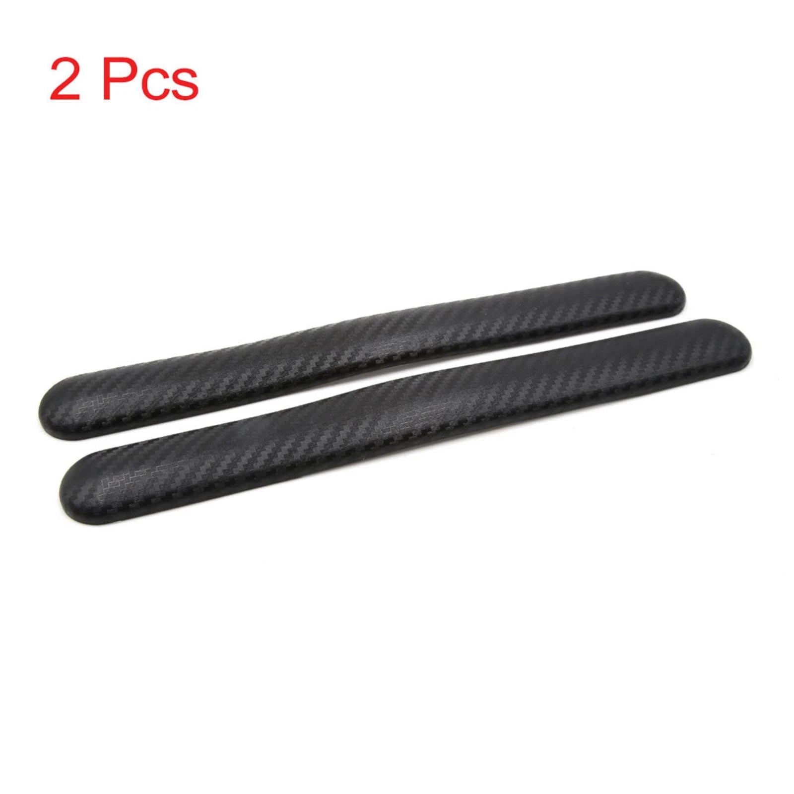 2pcs Bumper Guard Protector Sticker for Universal Vehicles (Black Carbon Fiber)