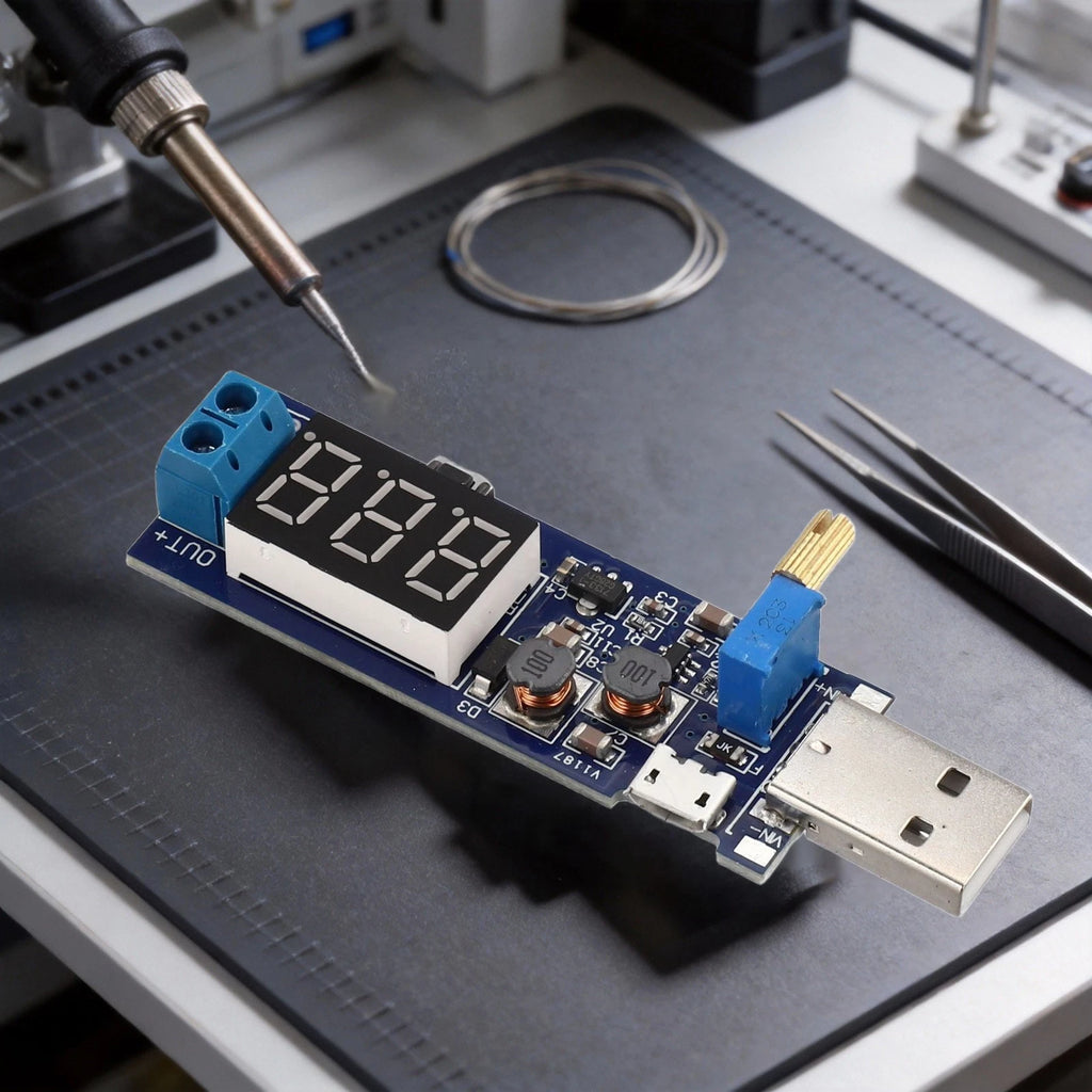 5V USB Boost Power Module with Adjustable Potentiometer Output
