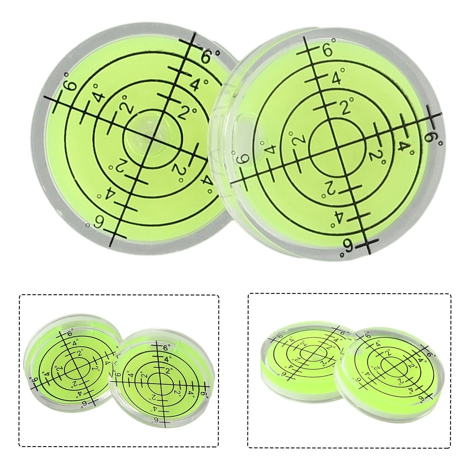 2X Translucent Acrylic Bubble Level for Universal Use (32x7mm)