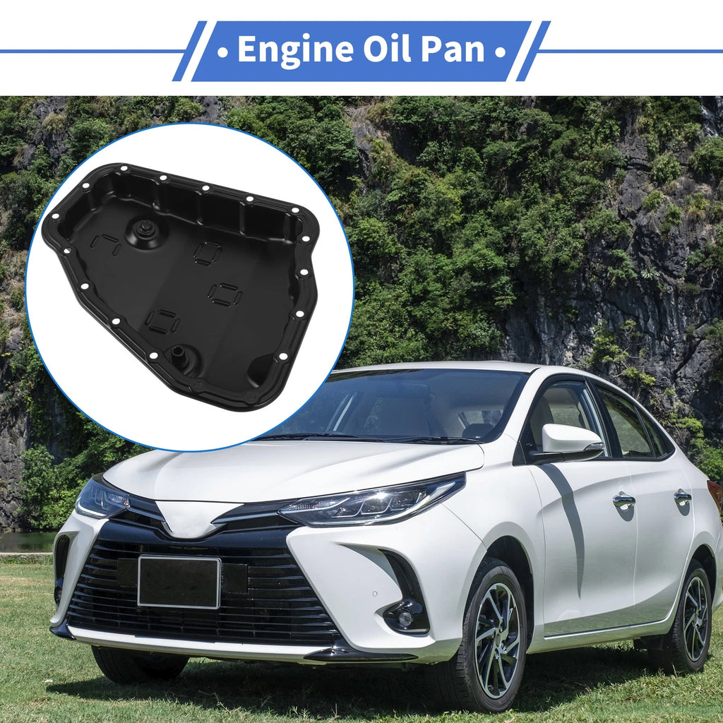 Engine Oil Pan Replacement for Toyota Vios 2014–2016 Steel Black