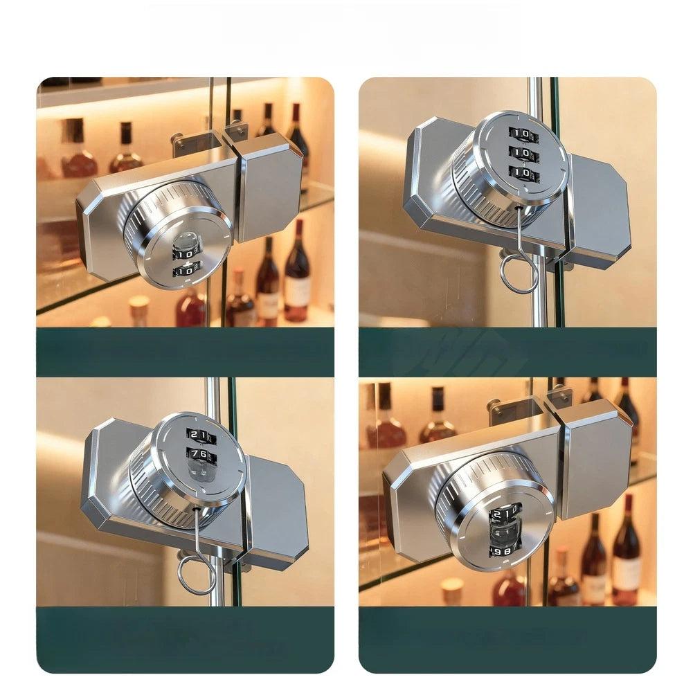 Zinc Alloy Glass Cabinet Door Lock with Password Protection for Display Cases