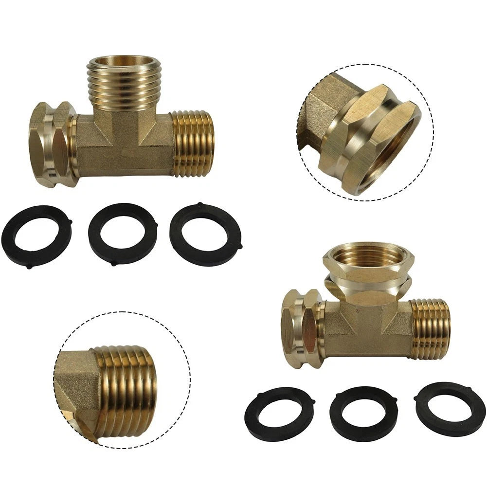3-Way Swivel Pipe Tee Adapter for Hose Splitter