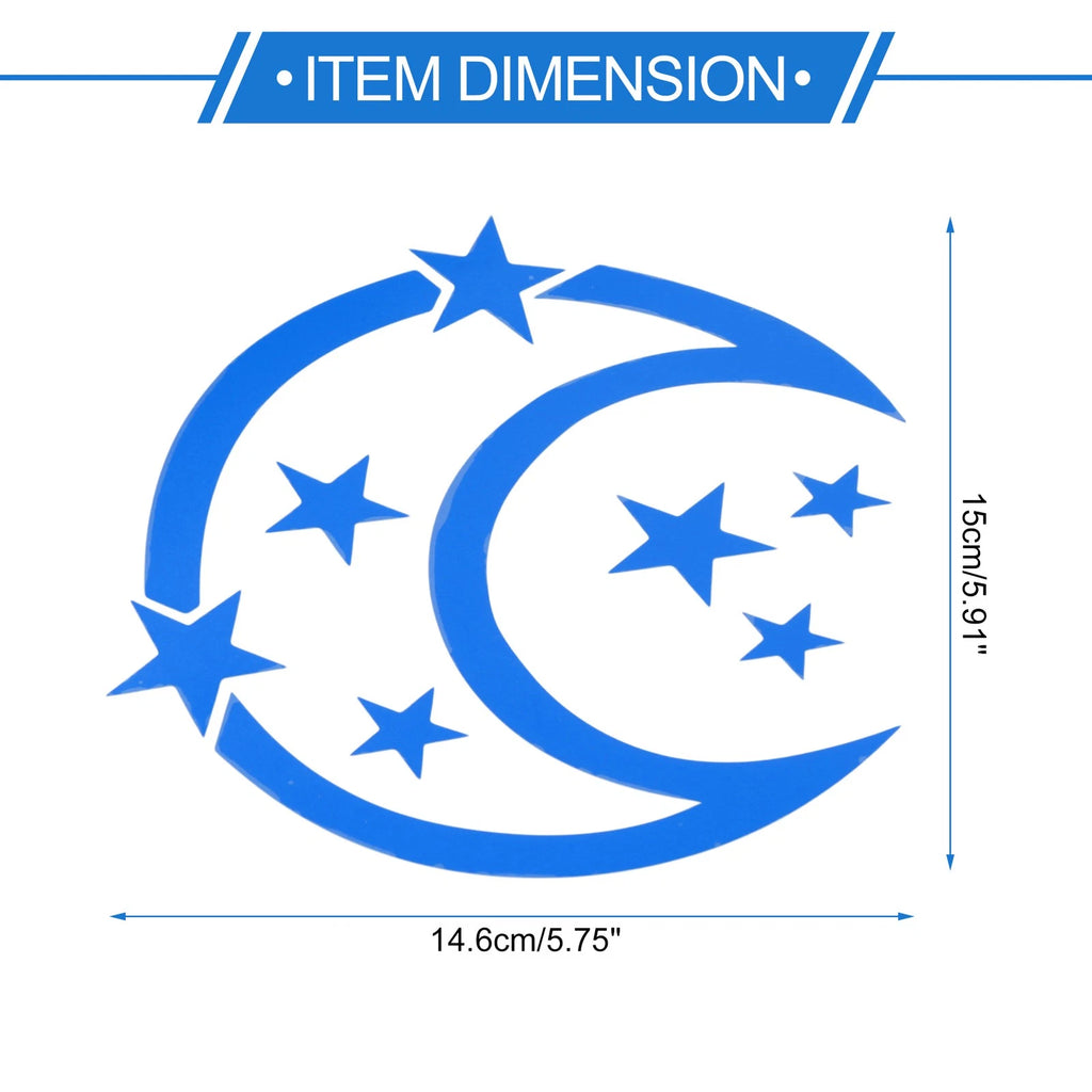 Reflective Bumper Decal for - Blue Moon & Stars