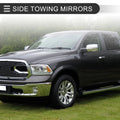 Tow Mirrors for Dodge Ram 1500 (2009–2018) with Temperature Sensor, Black, 1 Pair