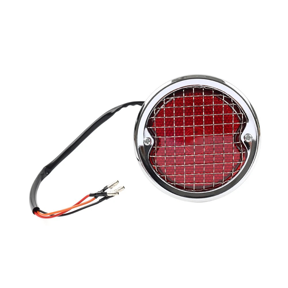 Tail Stop Light License Plate Lamp for Harley Bobber Chopper Cruiser (Chrome)