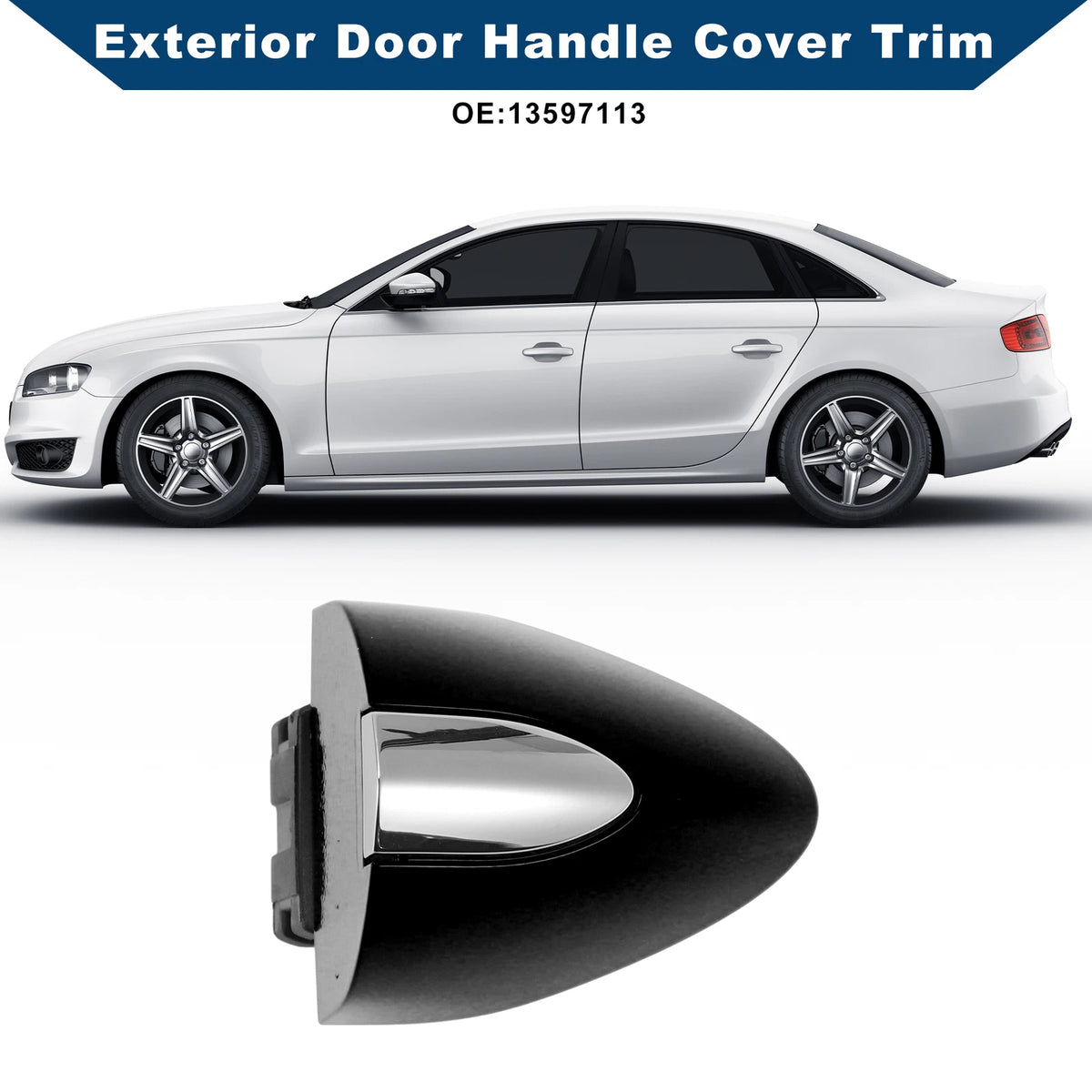 Exterior Door Handle Cover Trim for Buick LaCrosse (2017–2019) Black