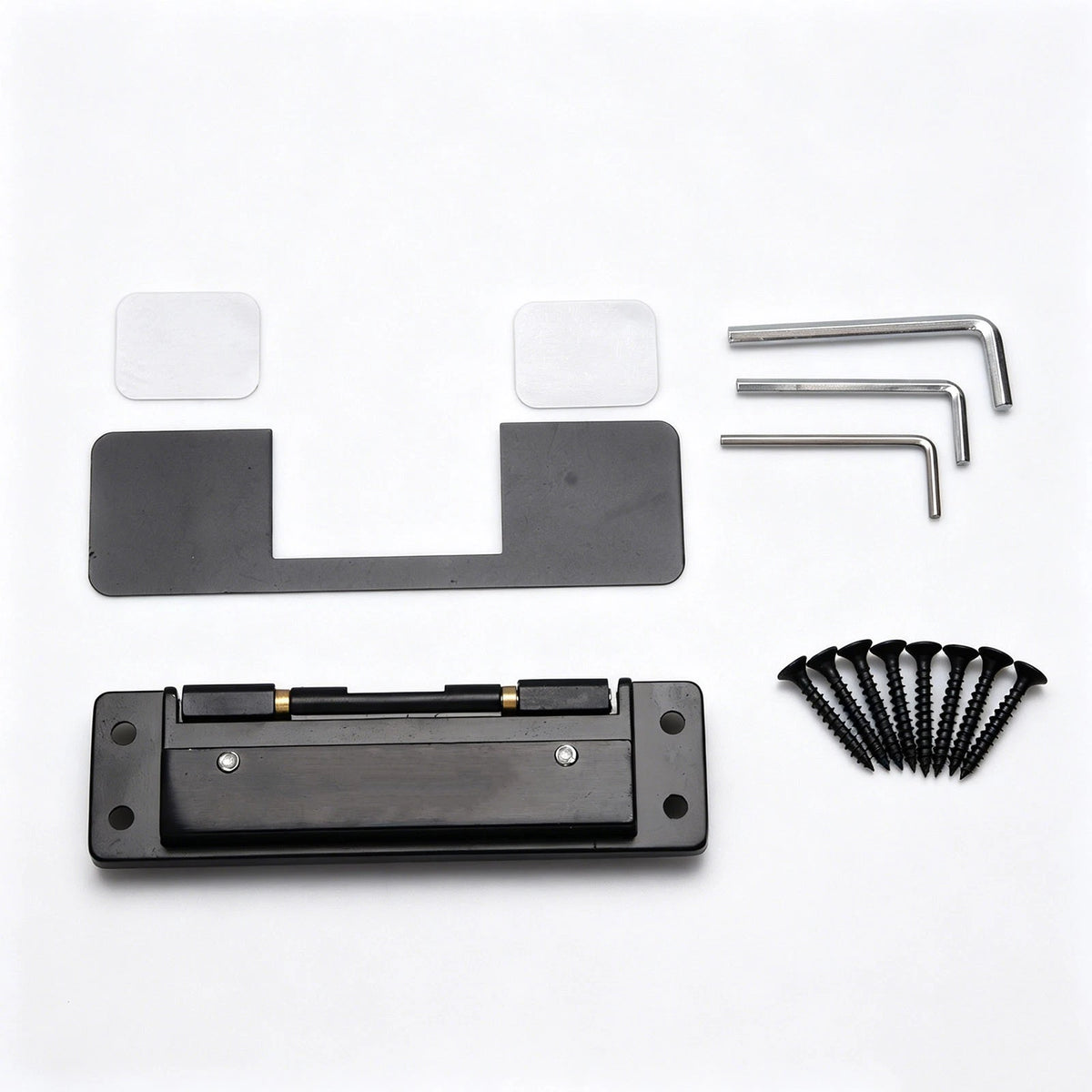 Adjustable Hidden Door Hinges for Cabinet (Zinc Alloy, Black)