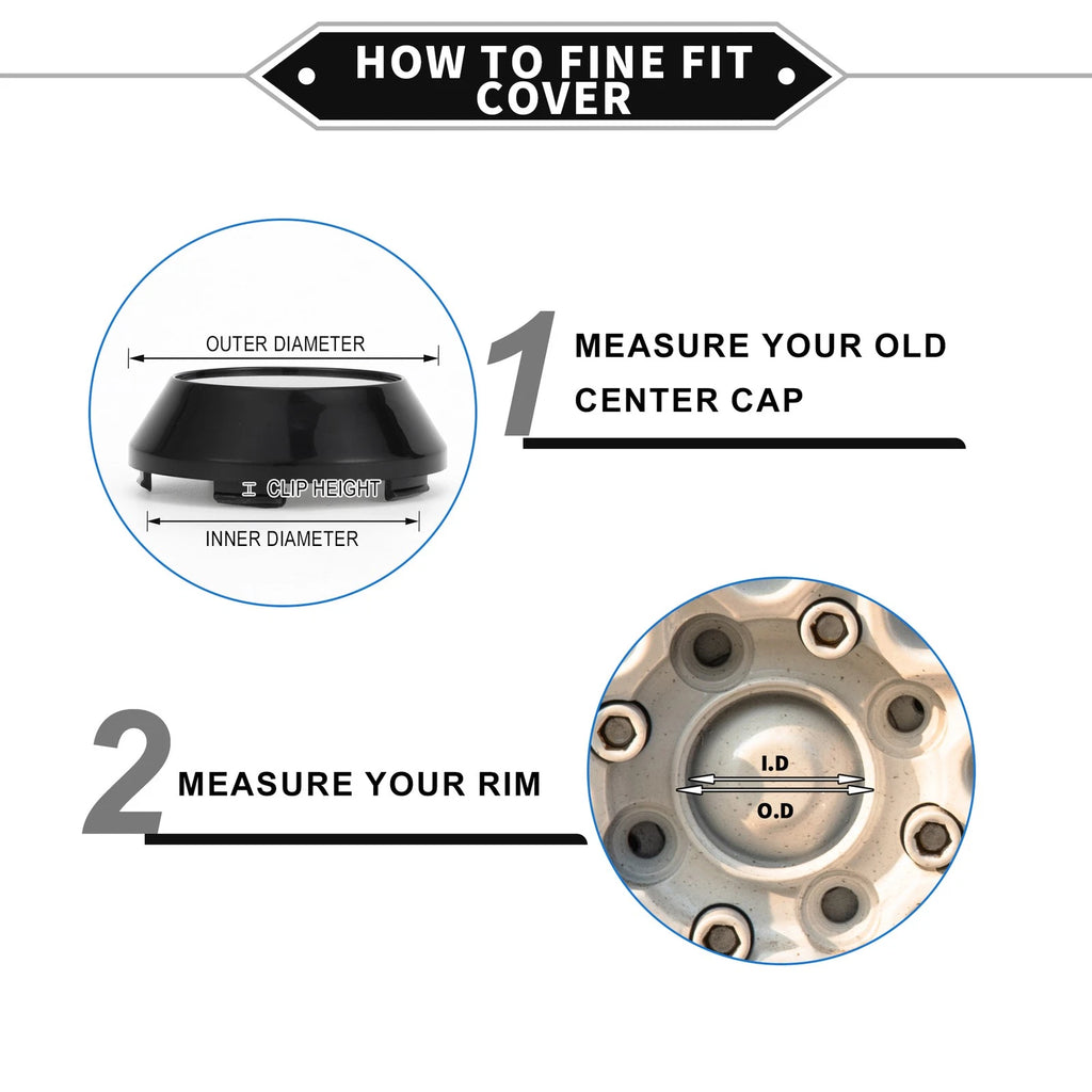 1 Pc 65mm Black Wheel Center Cap for