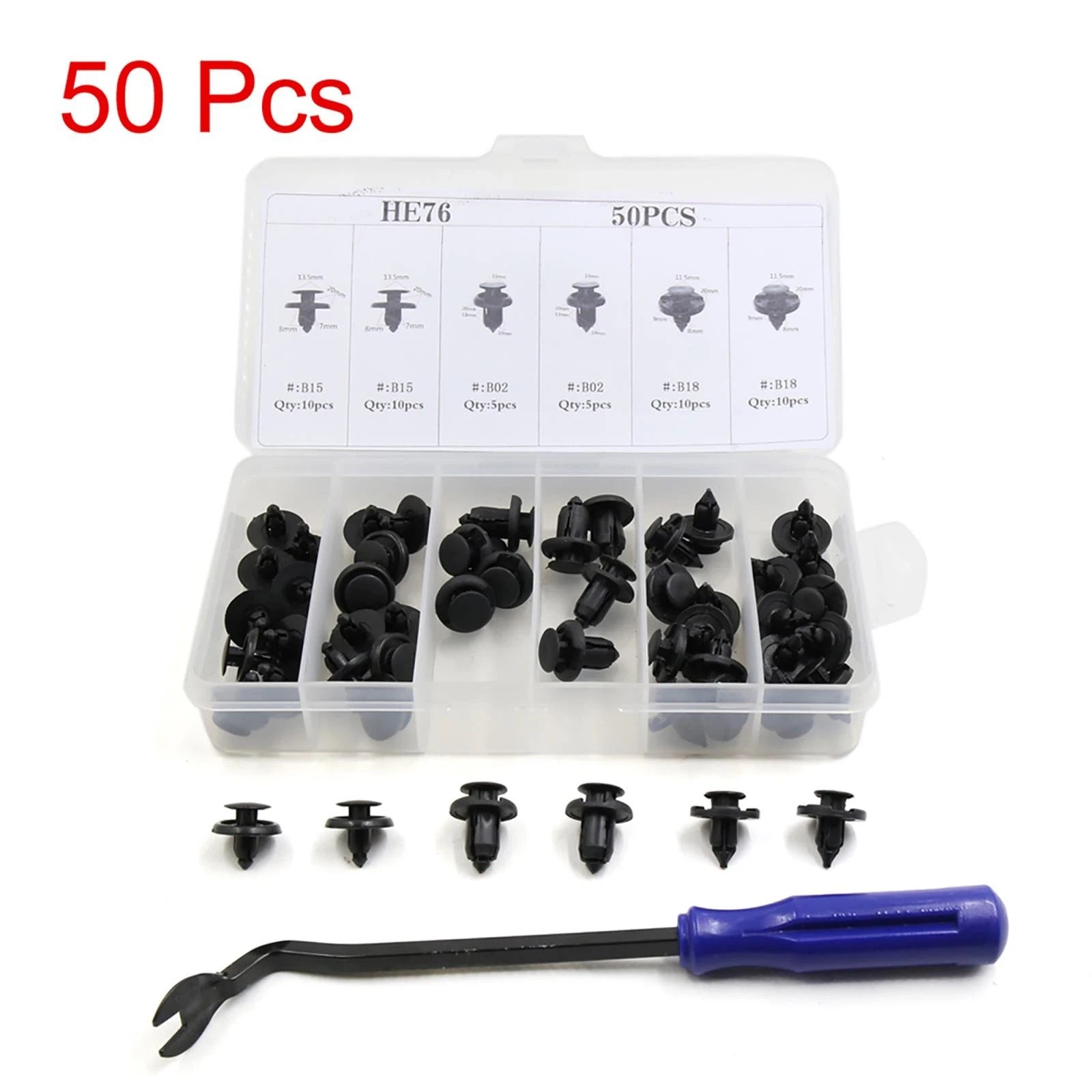 3 Type Panel Retainer Clips Kit with Remover for Subaru (50 Pack) (2011–2025)