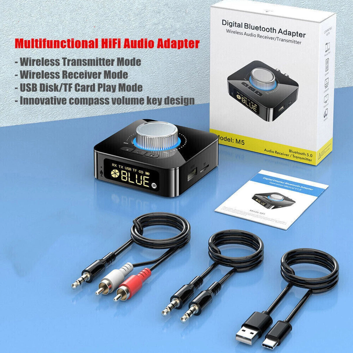 Digital Bluetooth Receiver Transmitter Audio Adapter for Car (2010–2023)