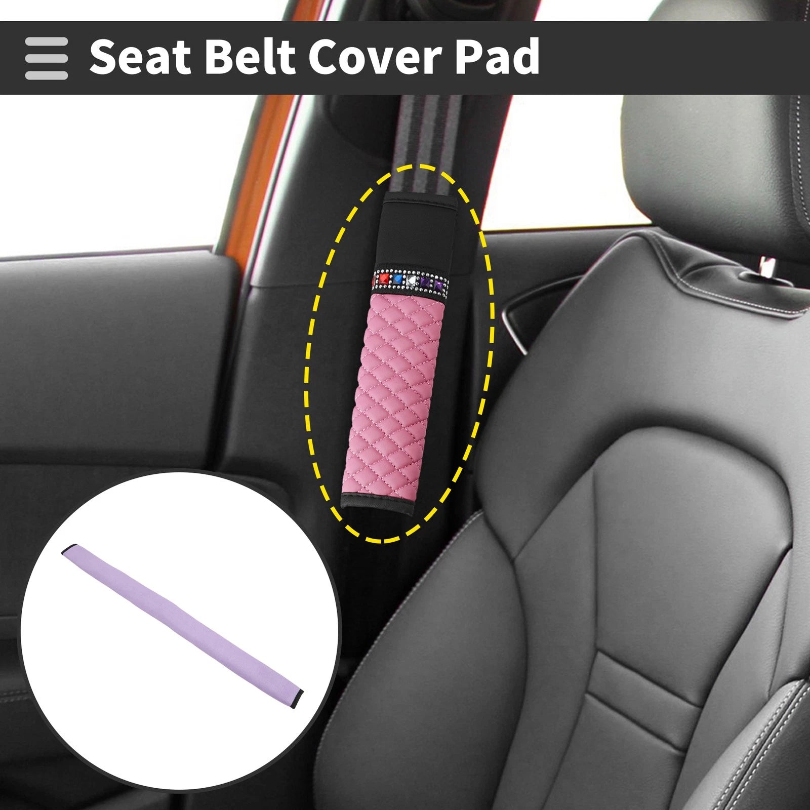 Seat Belt Cover Pad for Universal Fit (75cm)