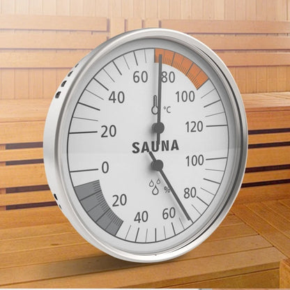 Sauna Thermometer and Hygrometer Wall Mounted 100mm Size