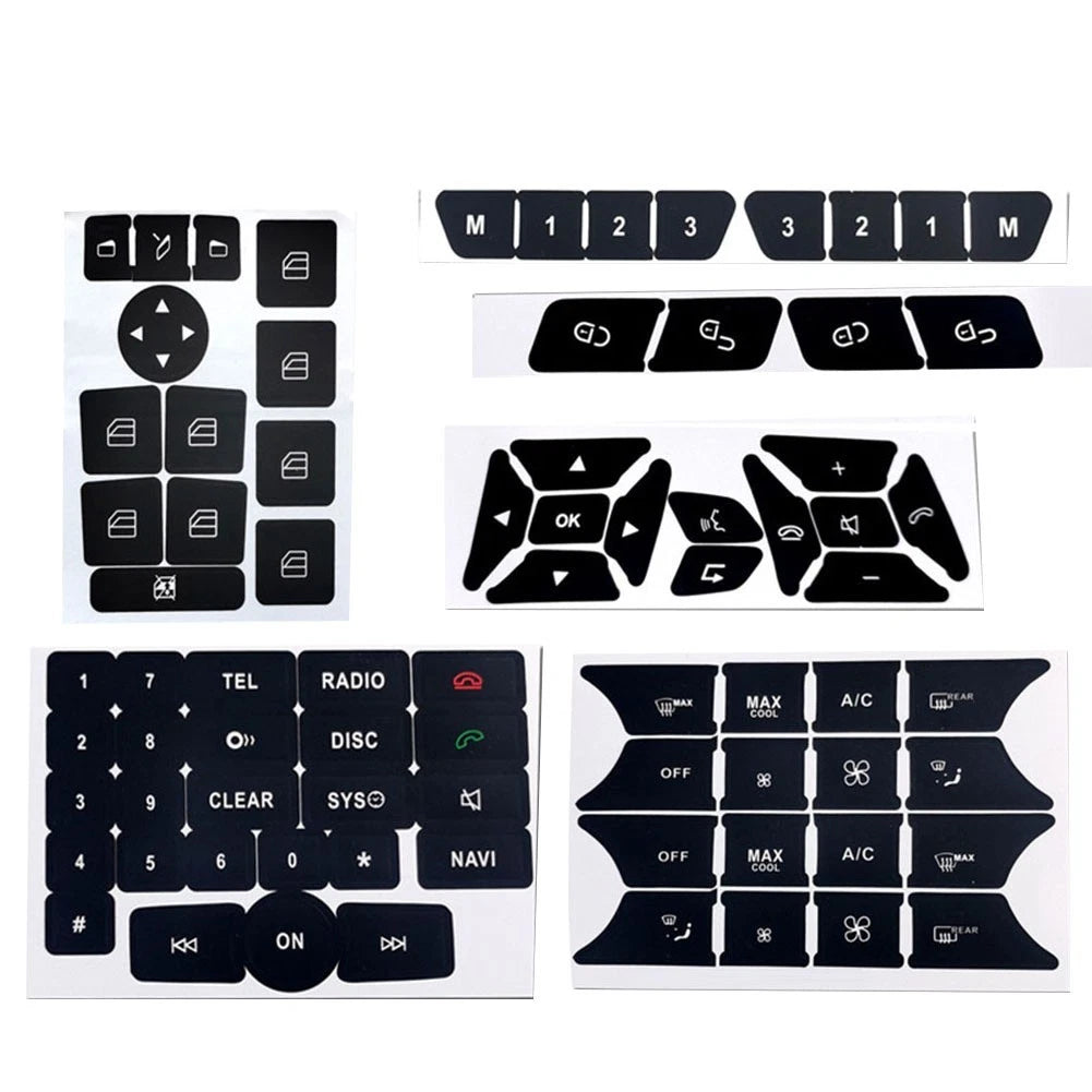 Control Buttons for Benz C E SLK Class (Control Stickers)
