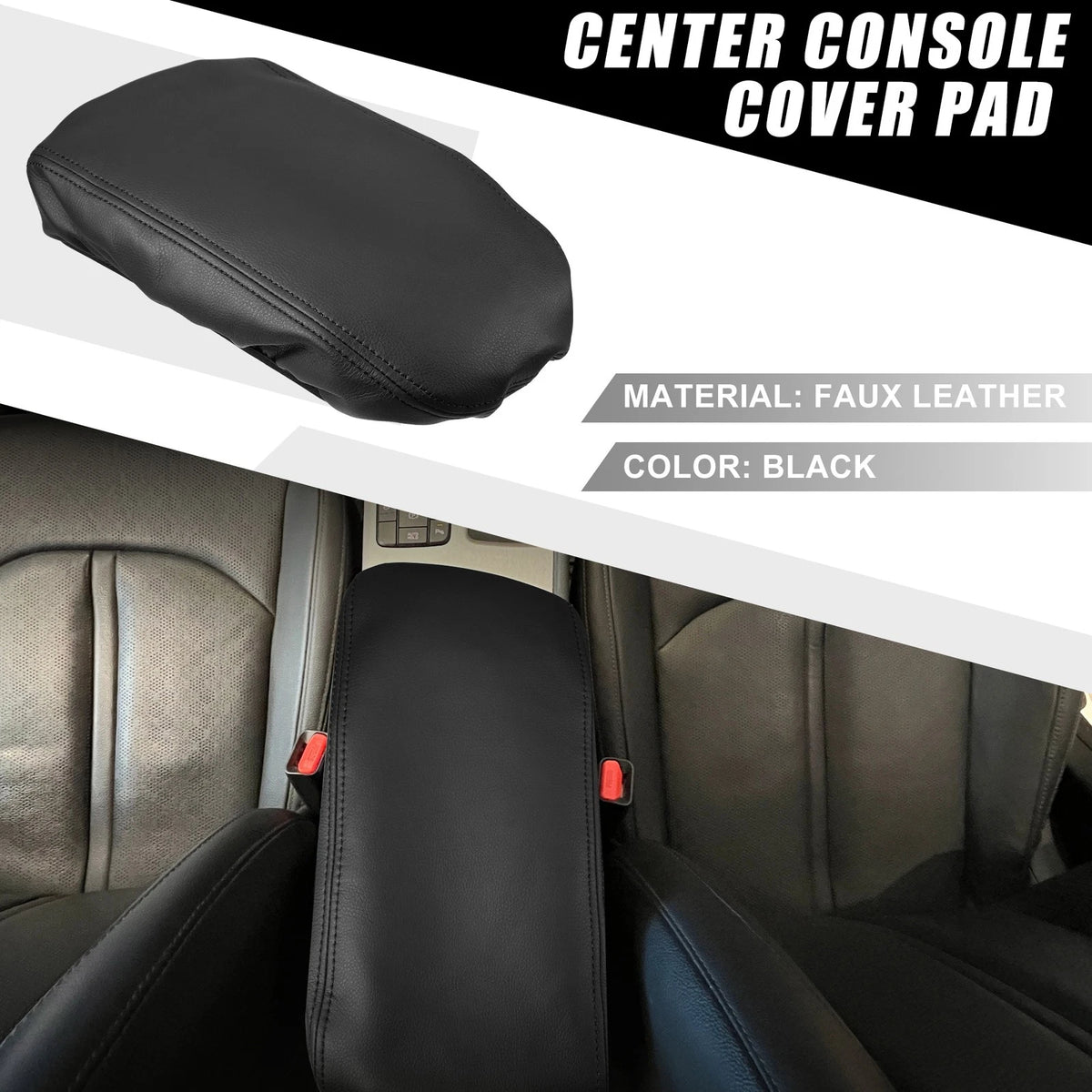 Center Console Armrest Cover Trim for Kia Optima (2016–2020) Black
