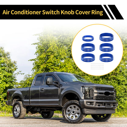 Air Conditioner Switch Knob Cover Ring for Ford F-150 (2015–2021) Blue