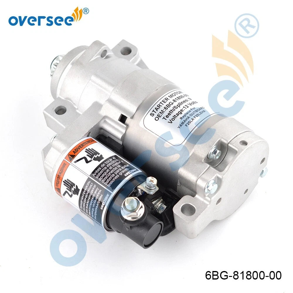 Starter Motor 6BG-81800 for Yamaha Outboard F25 T25 F40 (4-Stroke)